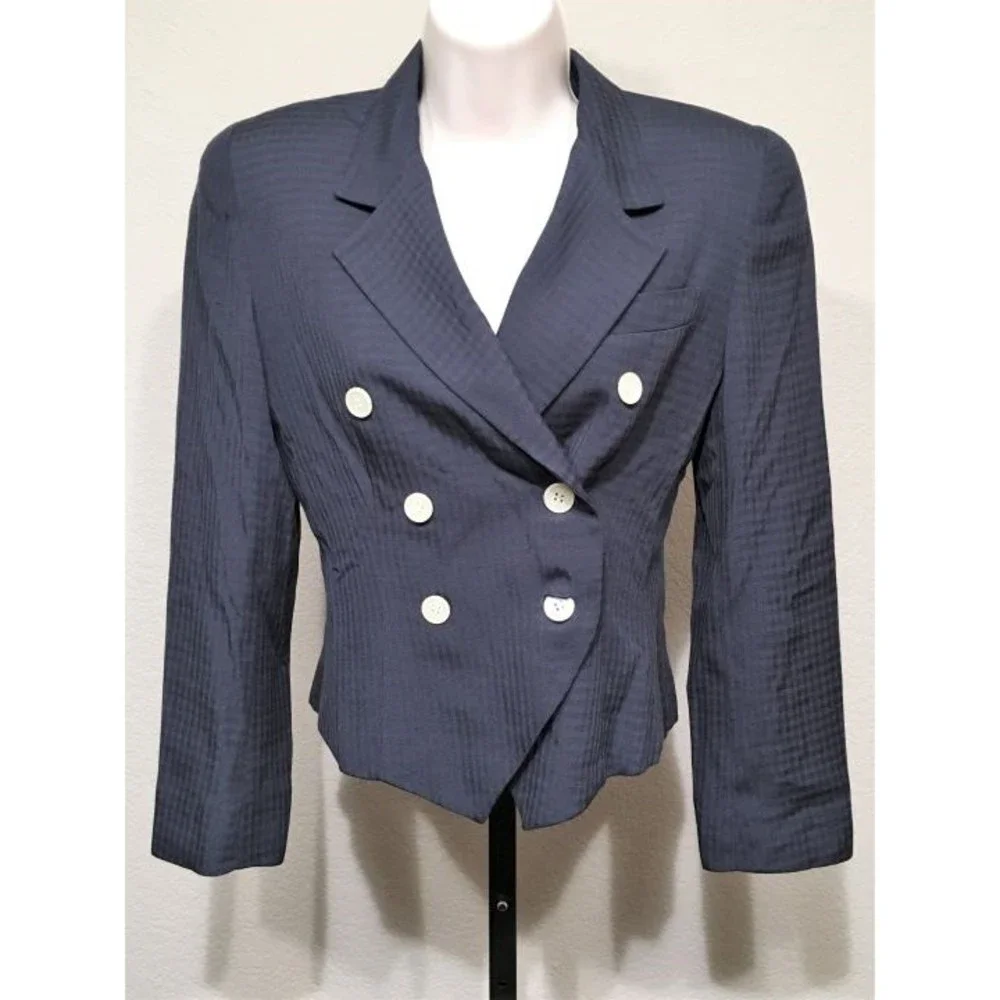 Christian Dior Authentic Size 6 Petite Vintage Navy Jacket